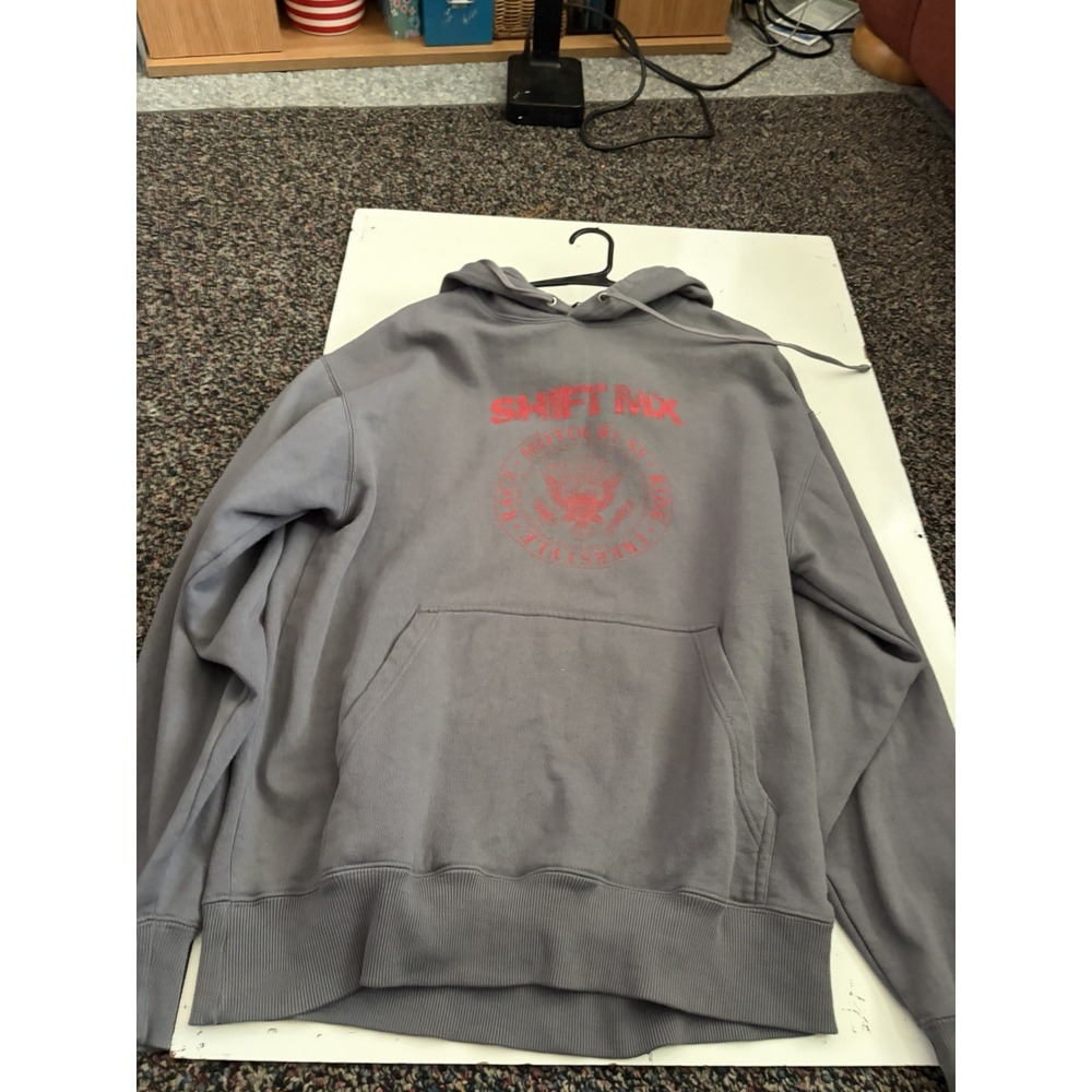 New Shift Racing Hoodie Sz Large Mens Front Pockets Gray,MX,Motocross Free Ship
